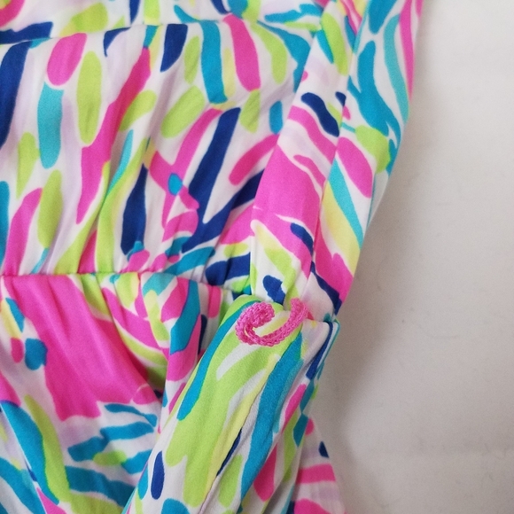 Lilly Pulitzer Deanna Romper XXS Palm Reader Dusk Missing Belt - Picture 6 of 12